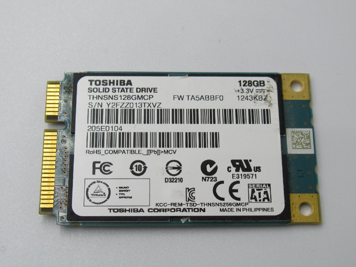 mSATA SSD　128GB　THNSNJ128GMCY　東芝