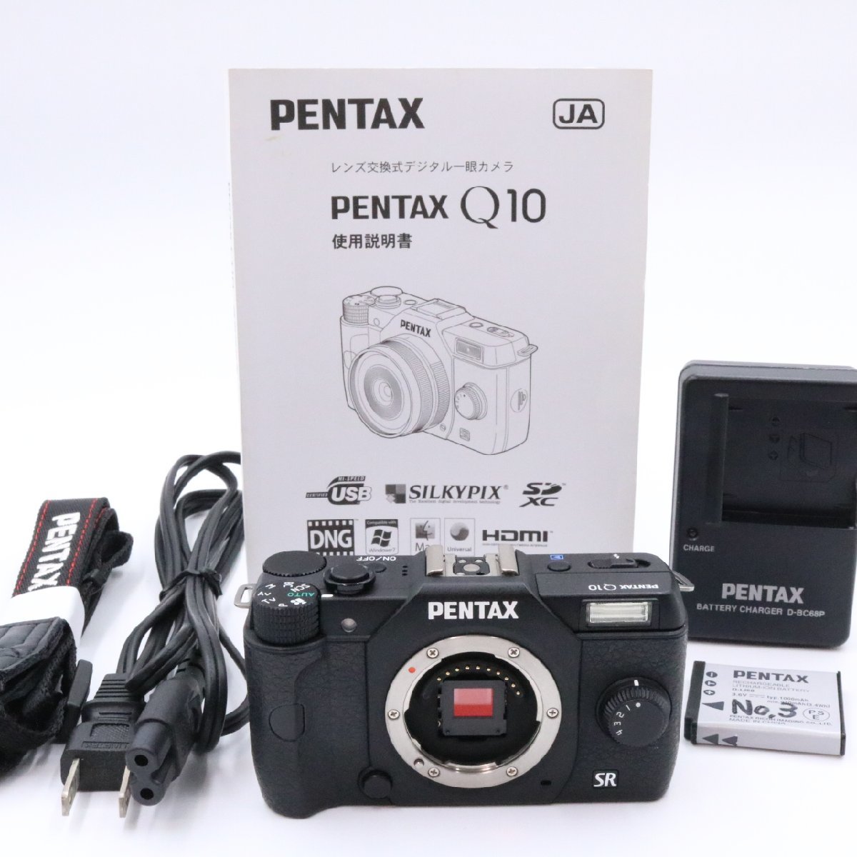 ■極上品■ PENTAX ペンタックス ミラーレス一眼 Q10 ボディ ブラック ショット数１６５９回_画像1