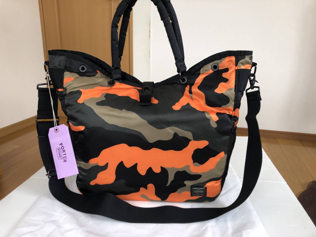 バッグです】 ポーター PS カモ 2way ショルダー バッグ トート 肩掛け
