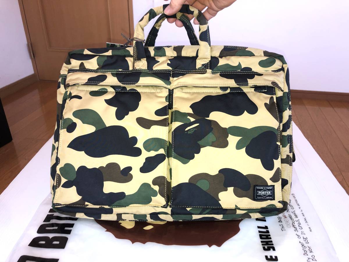 BAPE PORTER エイプタンカー イエローカモ-