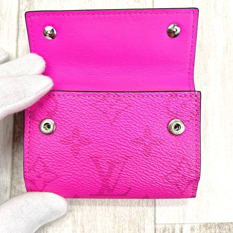 ルイヴィトン LOUIS VUITTON コンパクトウォレット 三つ折り財布 ディスカバリー タイガラマ M30773 ピンク_画像9