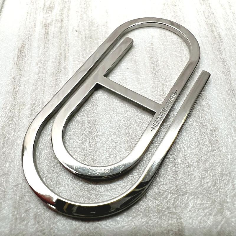 エルメス HERMES マネークリップ トロンボーン シルバーカラー 激安