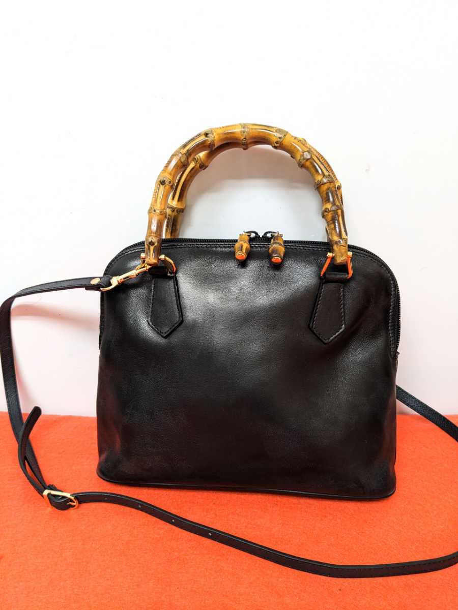 美品 極希少!Gucci バンブー2wayミニ ハンドバッグ ショルダーバッグ-