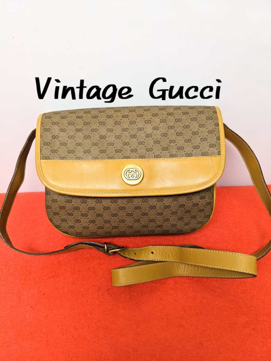 美品 極希少！Gucci マイクロGG ショルダーバッグ オールドグッチ 廃盤