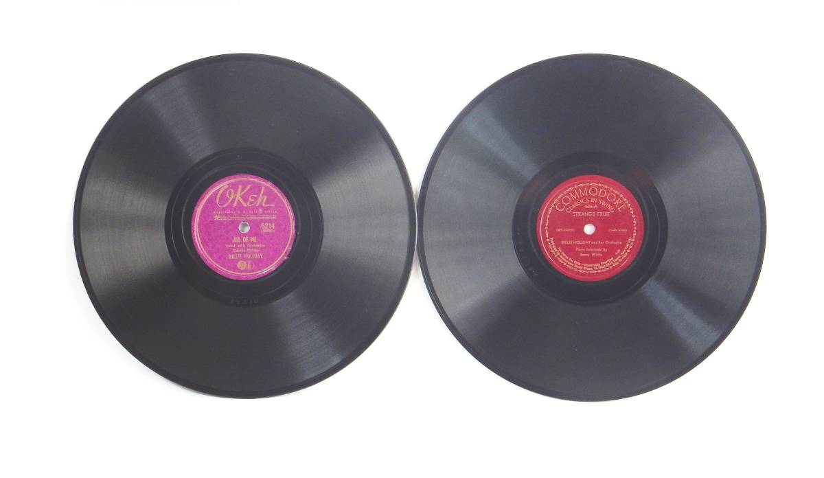 SPレコード ジャズ BILLY HOLIDAY ビリー ホリディ 名盤2枚 オーケー版ALL OF ME オール オブ ミー  コモドア版STRANGE FRUIT 奇妙な果実