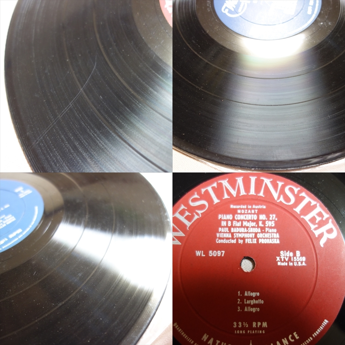 【難あり】 レコード バドゥラ＝スコダ モーツァルト ピアノ協奏曲 20番 23番 K 466 488 XWN 18225 24番 27番 K 491 595 WL 5097_画像8