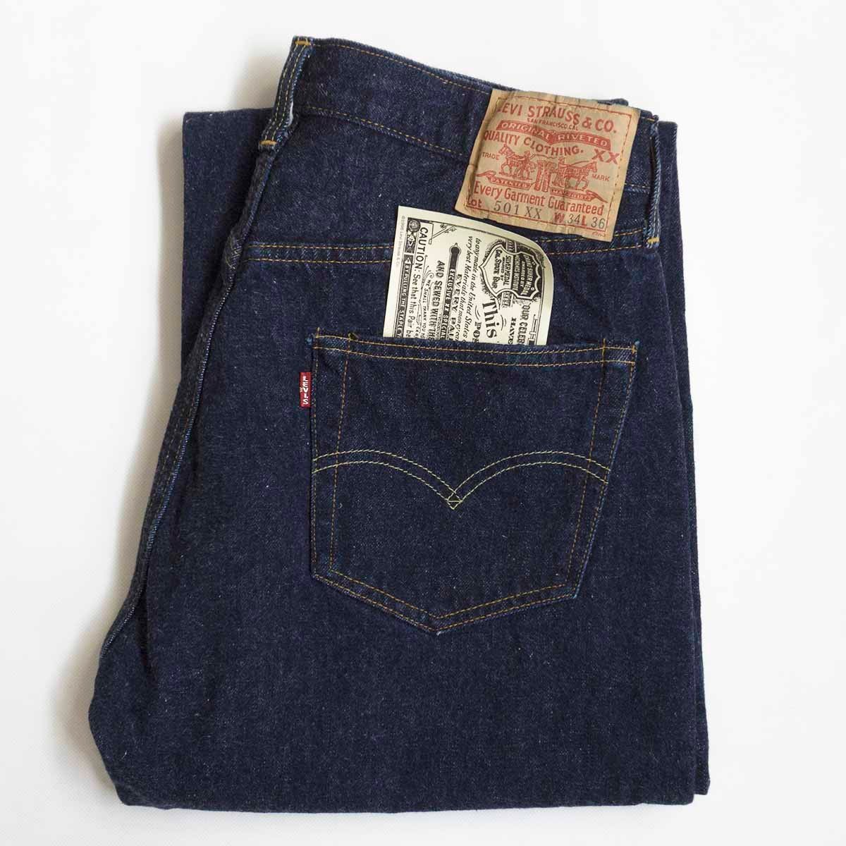 【デッドストック/バレンシア製】 LEVI'S 【501XX BIG E デニムパンツ 】34×36 インディゴ 555 アメリカ製 wl y2302080_画像1