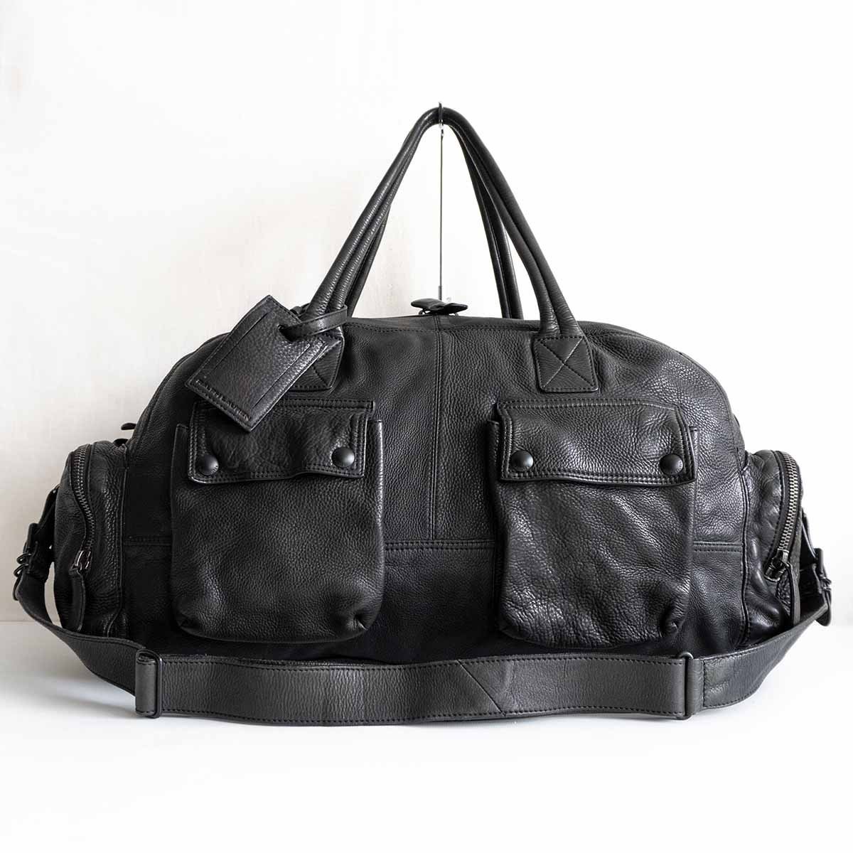 【最高級】RALPH LAUREN BLACK LABEL【レザー 2WAY ボストンバッグ】ブラックレーベル ラルフローレン BAG 2302385の画像1