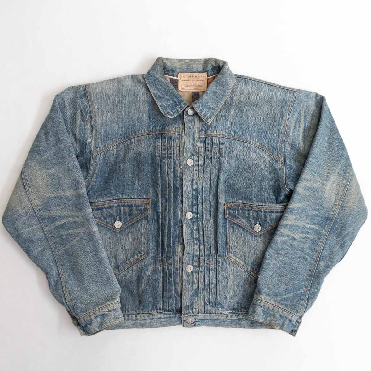 価格は安く デニムジャケット 】アメリカ製 blouse pleated blanket