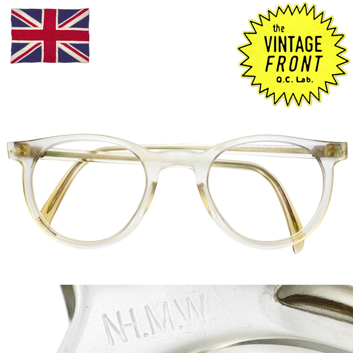 値下げ↓↓ 1960's 英国イギリス UK ヴィンテージ ウェリントン 眼鏡