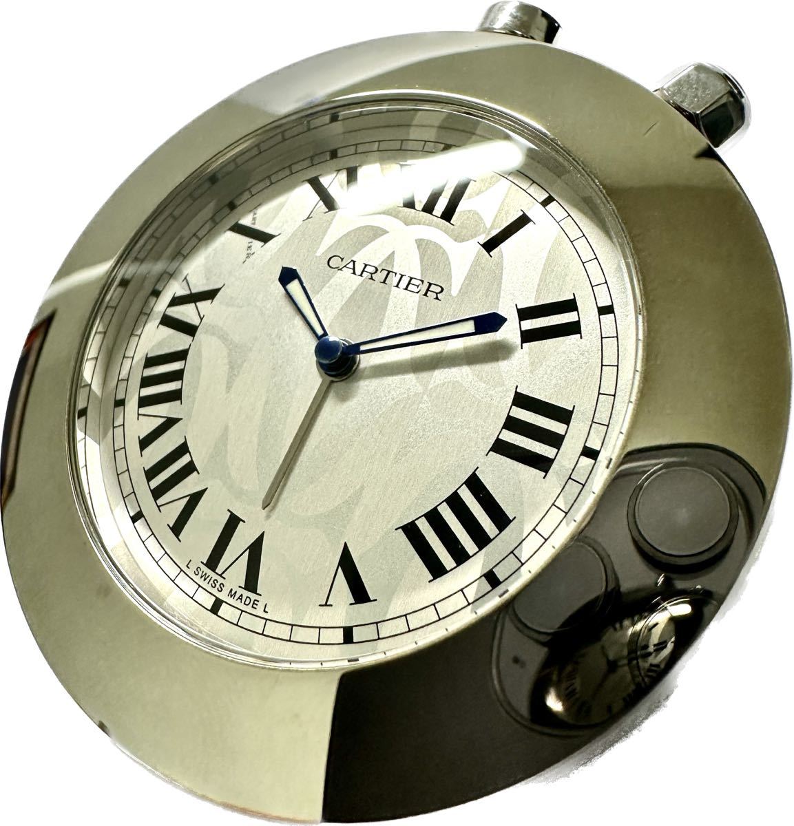 1円〜 Y 国際保証書付き Cartier カルティエ パシャ トラベルクロック