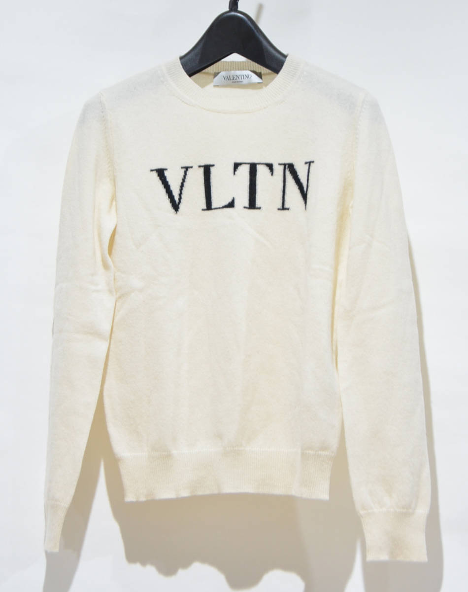 VALENTINO ヴァレンティノ VLTN ロゴ ウール カシミヤ ニット XS Y