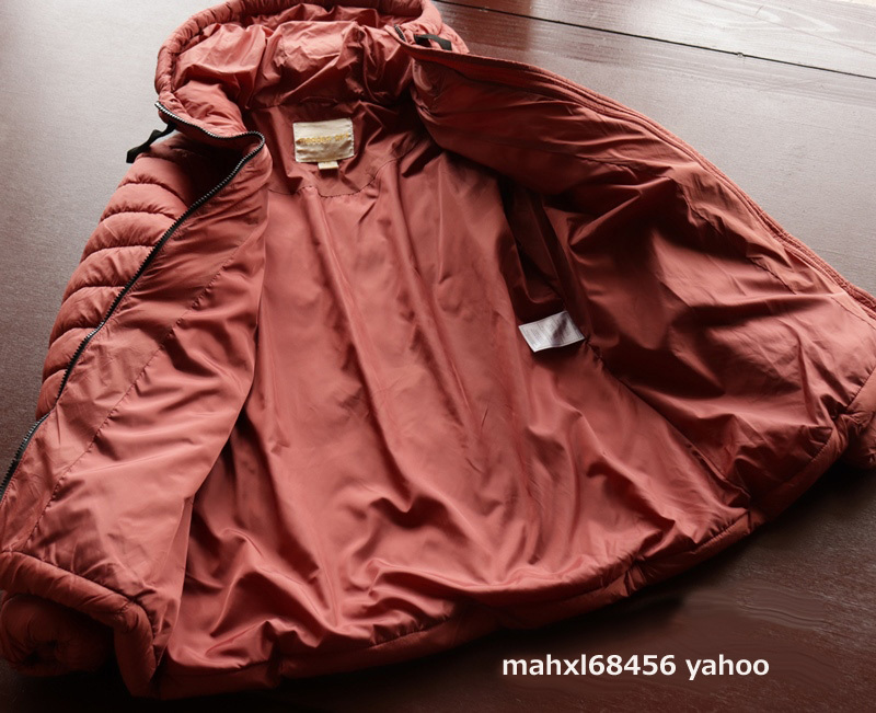 新品■madden レディース 超軽量 ジャケット XL コーラルオレンジ 軽量 中綿 暖かさFILLパワー 配色が可愛い 春アウター/フェイクダウン_画像5