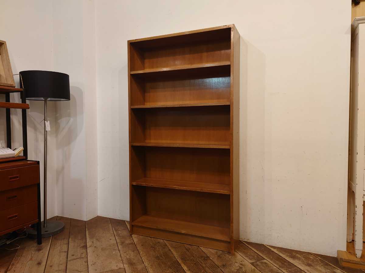ビンテージ ラワン材 ブックシェルフ 幅94.5cm BS-194/レトロ 古道具