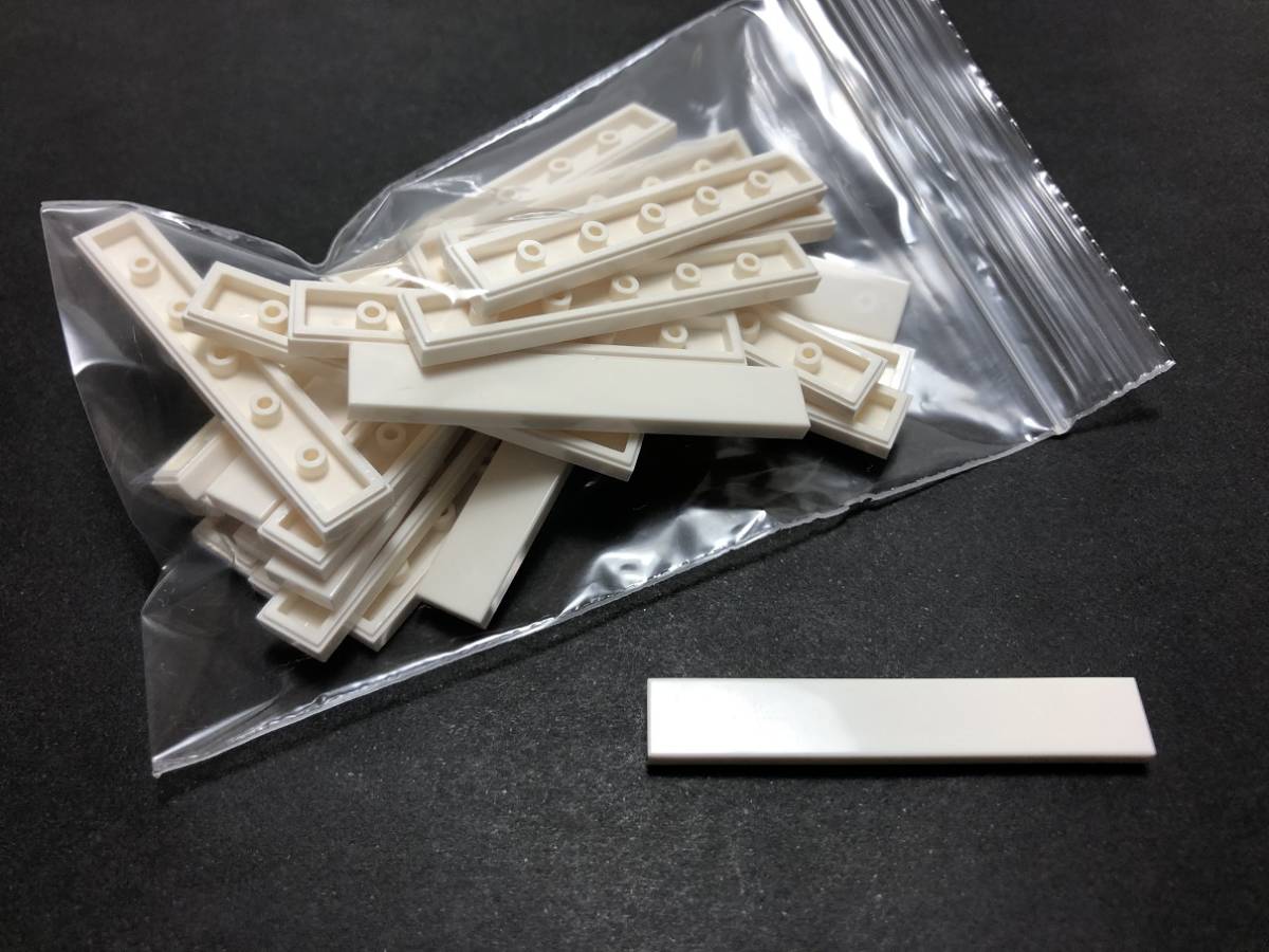 【新品未使用】レゴ　LEGO　タイル　1x6 ホワイト　白　25枚　１×６_画像1