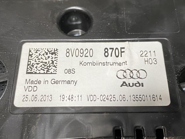  Audi A3 DBA-8VCXS speed meter LX5Q 8V0920870F