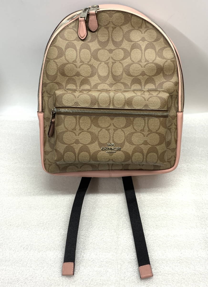 ◇ COACH レザー リュック L1821-F32200 【側面に目立つキズあり