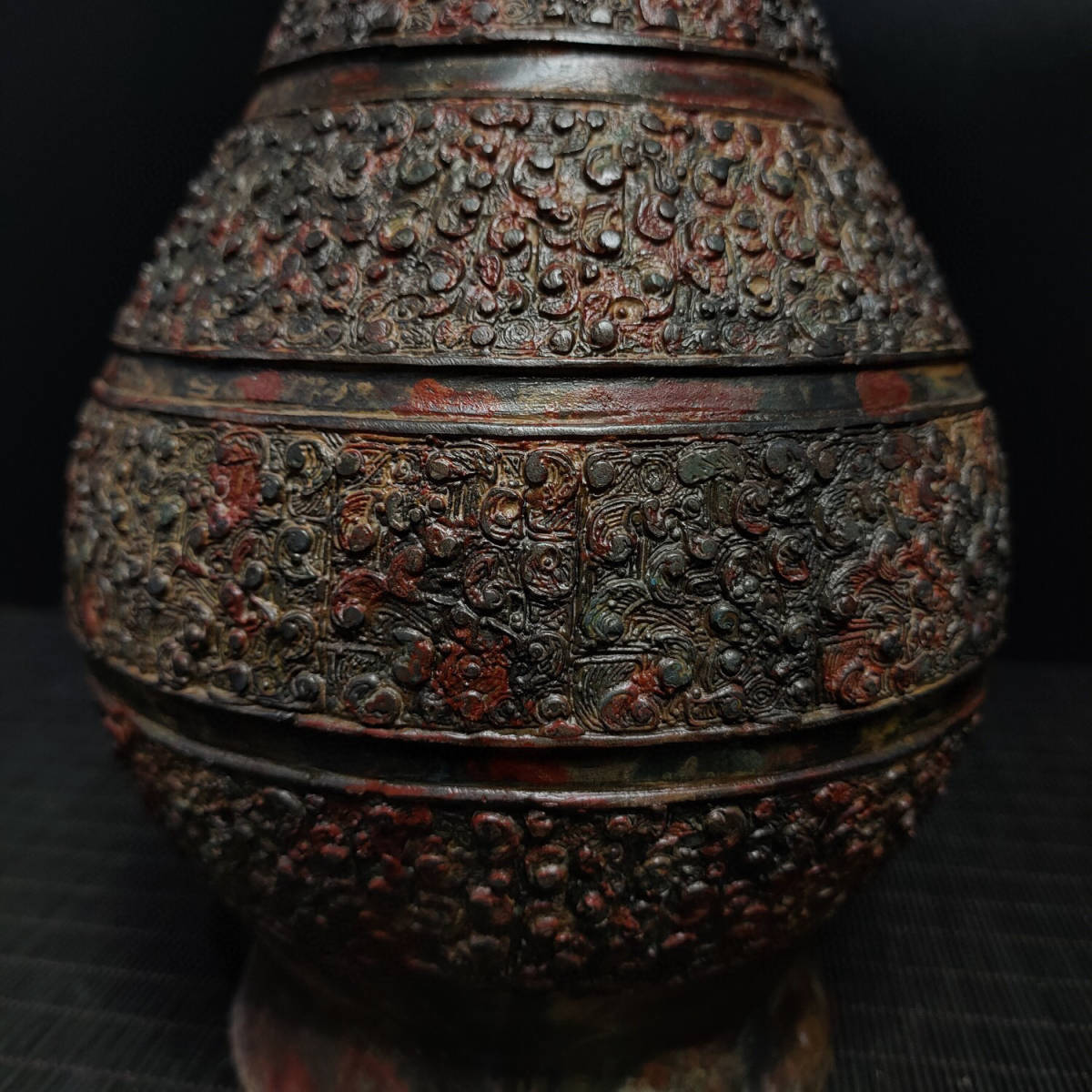 古寶奇蔵戦・青銅製・子圓瓶・希少珍品・賞物・中国古美術