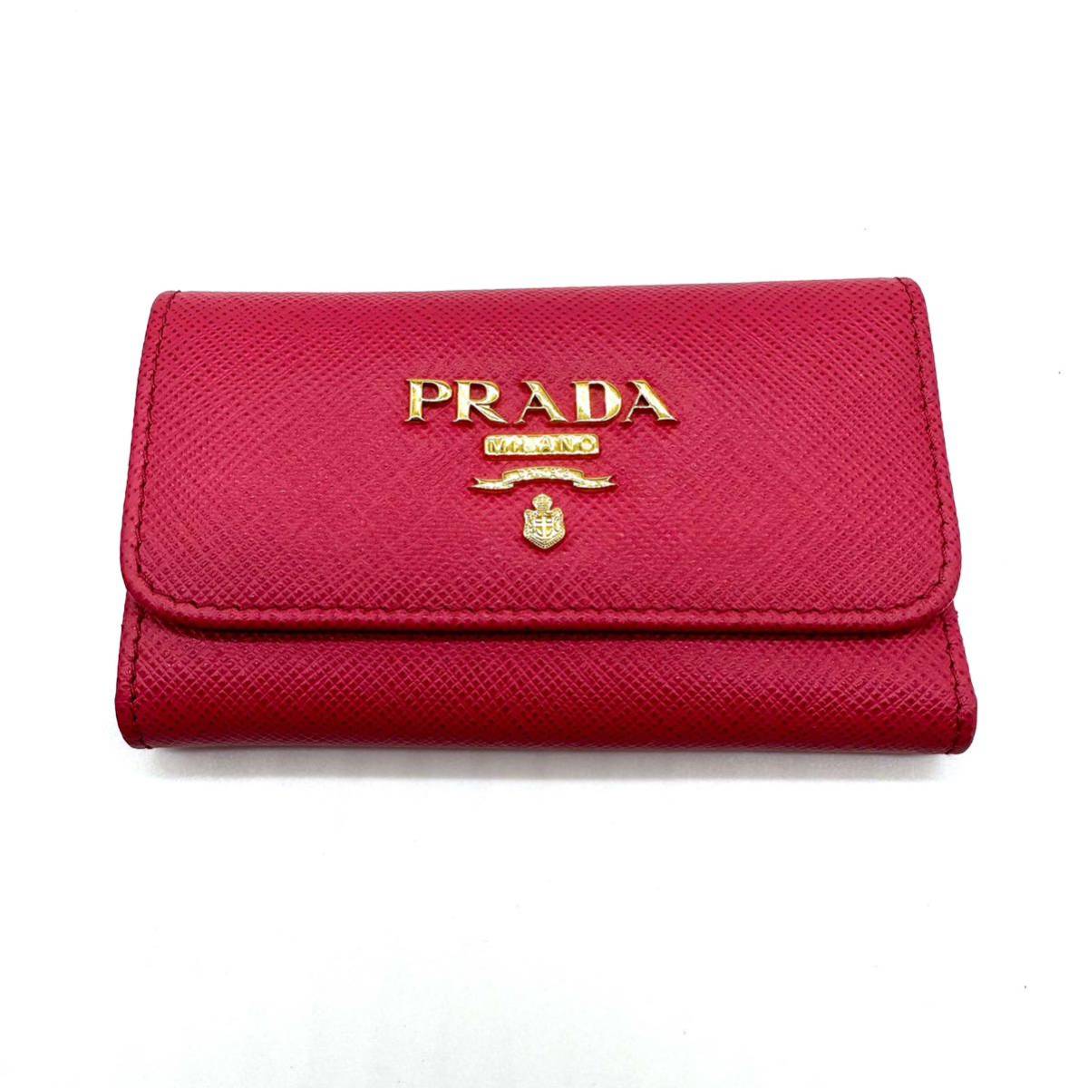 【美品】PRADA プラダ サフィアーノ 6連 キーケース