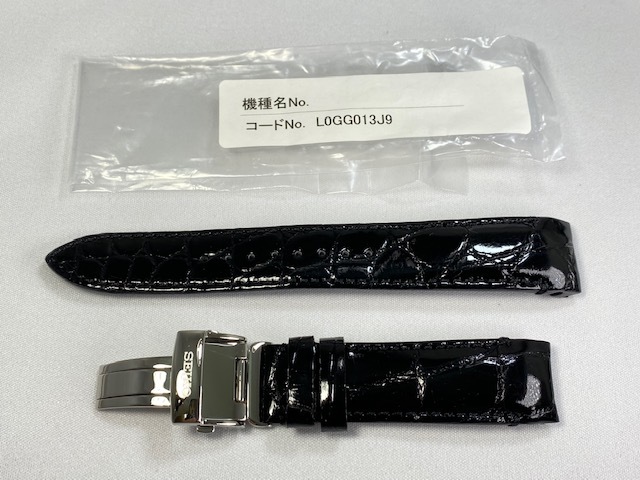 L0GG013J9 SEIKO ブライツ 20mm 純正革ベルト クロコダイル ブラック SAGA217/8B92-0AP0用 ネコポス送料無料