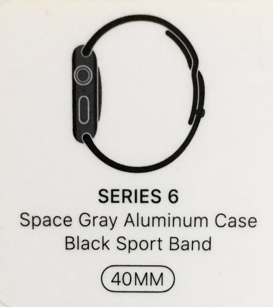 Apple Watch SERIES 6 Space Gray Aluminum C ase Black Sport Band 40MM_画像1