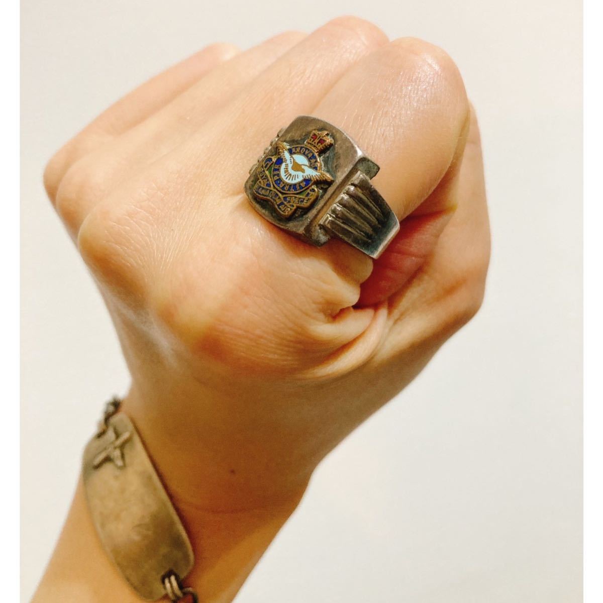 超希少!!VINTAGE 1940's WWII ERA CANADIAN AIRFORCE SILVER RING