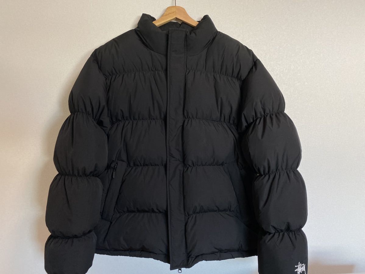 品質検査済 ripstop stussy 極美品 down ブラック XL ダウンジャケット jacket puffer ジャンパー、ブルゾン