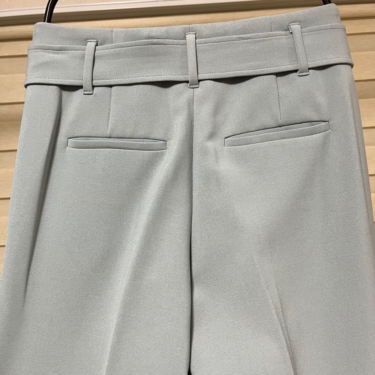美品 セオリー Theory ベルト付 ワイド パンツ ペール ブルー 00 美品 セオリー Theory ベルト付 ワイド パンツ ペール ブルー 00