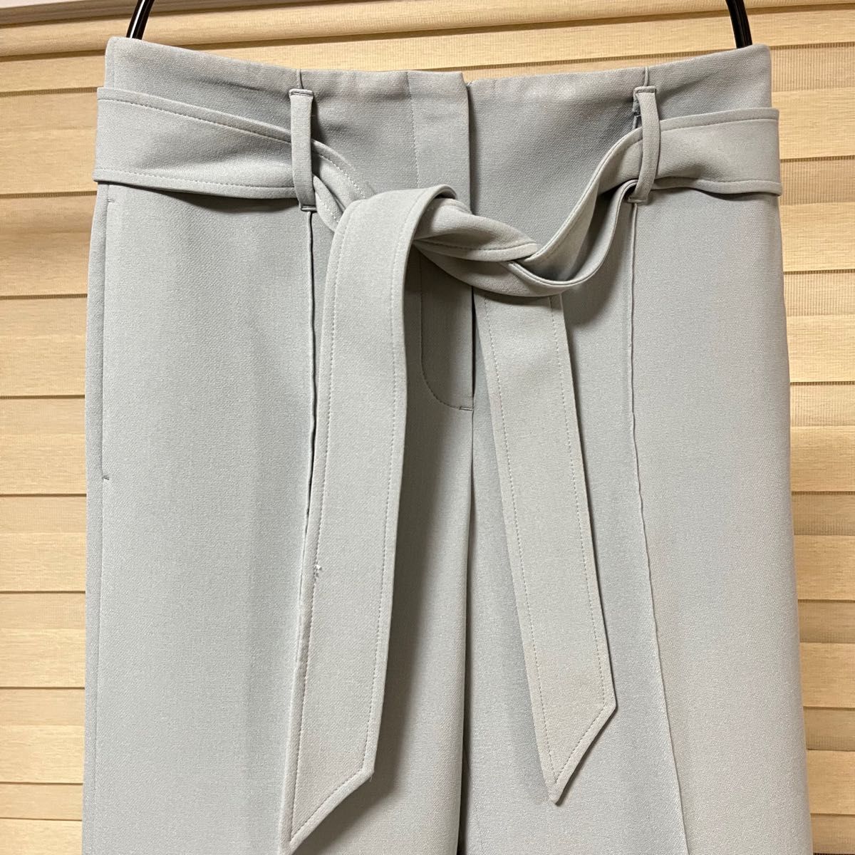 美品 セオリー Theory ベルト付 ワイド パンツ ペール ブルー 00 美品 セオリー Theory ベルト付 ワイド パンツ ペール ブルー 00