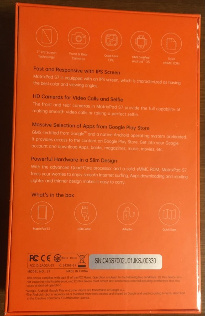 matrix pad S7 androidタブレット　VANKYO 新品未開封
