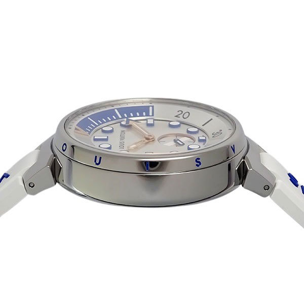 LOUIS VUITTON Louis Vuitton язык b-ru Street дайвер Pacific белый QA124Z мужские наручные часы [ б/у ]