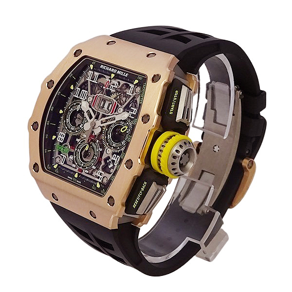 RICHARD MILLE リシャールミル RM11-03 RG/TI フライバッククロノグラフ 仕上げ済み 新品ラバーベルト 2017年【中古】_画像2