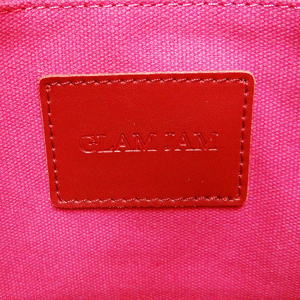 GLAM JAM gram jam studs bag clutch bag L HOSHI star pink canvas men's lady's bag [ exhibition unused goods ]