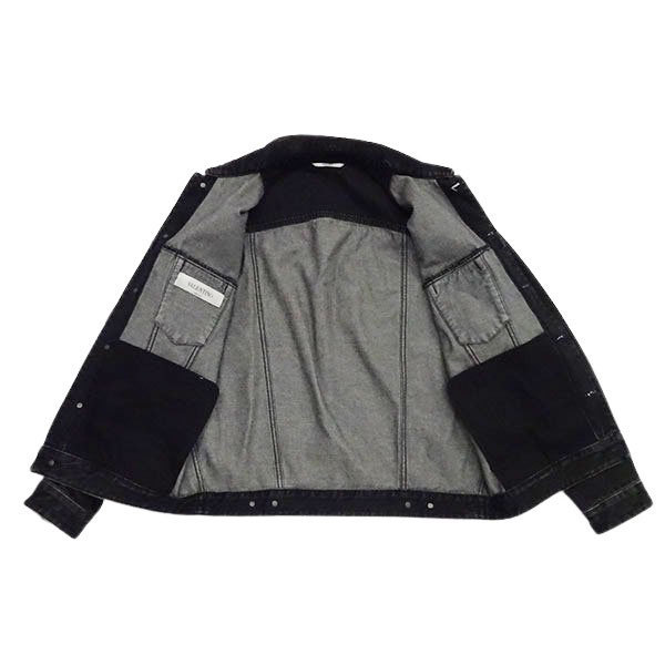 VALENTINO ヴァレンティノ Vロゴ デニムジャケット サイズ44 ブラック