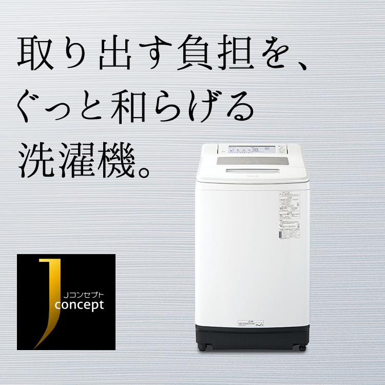美品】Panasonic パナソニック 全自動洗濯機 Jconcept Jコンセプト クリスタルホワイト NA-JFA807-W 洗濯8kg 