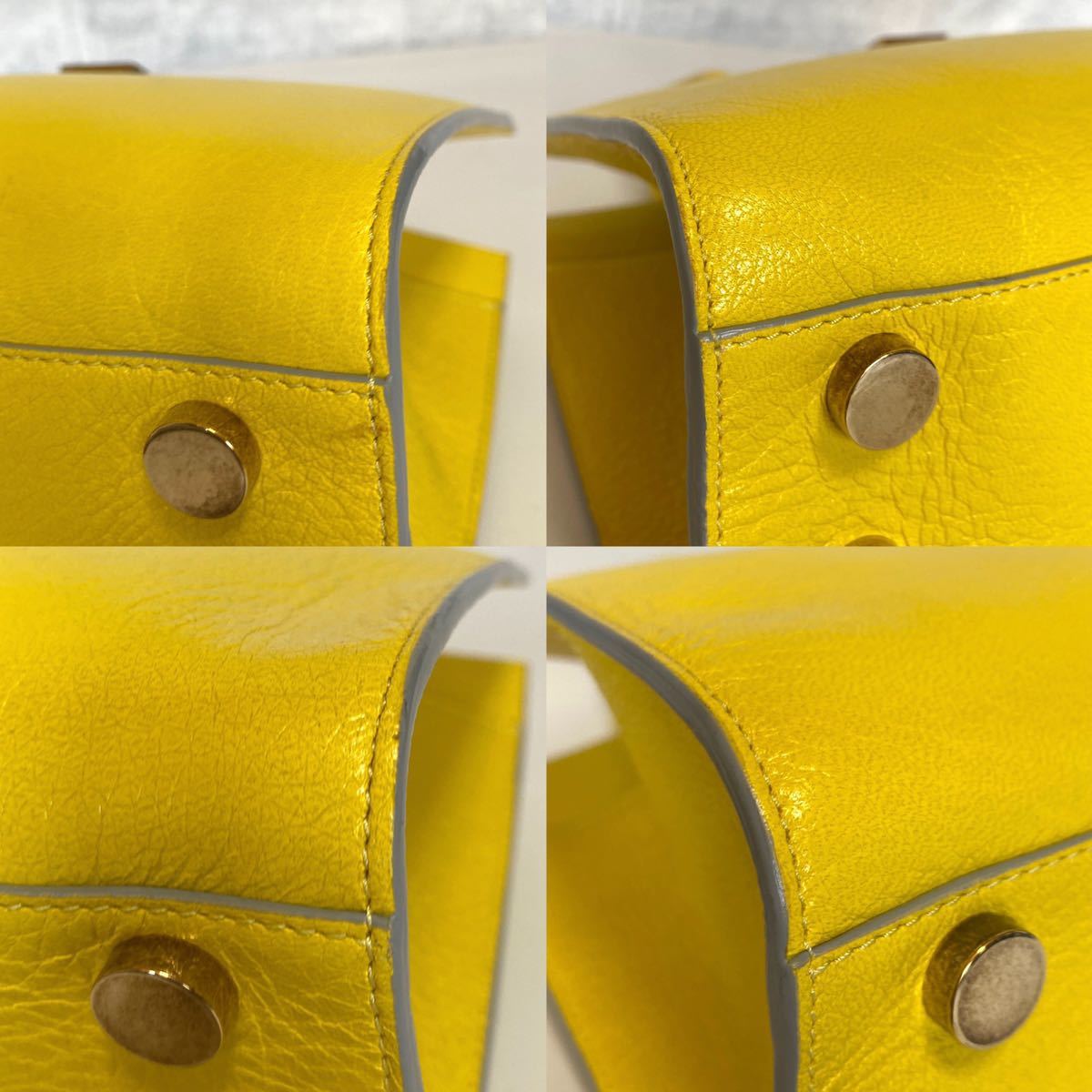 極美品 JIMMY CHOO ジミーチュウ ハンドバッグ トートバッグ ショルダーバッグ RILEY ライリー 2way レザー イエロー シルバー金具 極美品 JIMMY CHOO ジミーチュウ ハンドバッグ トートバッグ ショルダーバッグ RILEY ライリー 2way レザー イエロー シルバー金具