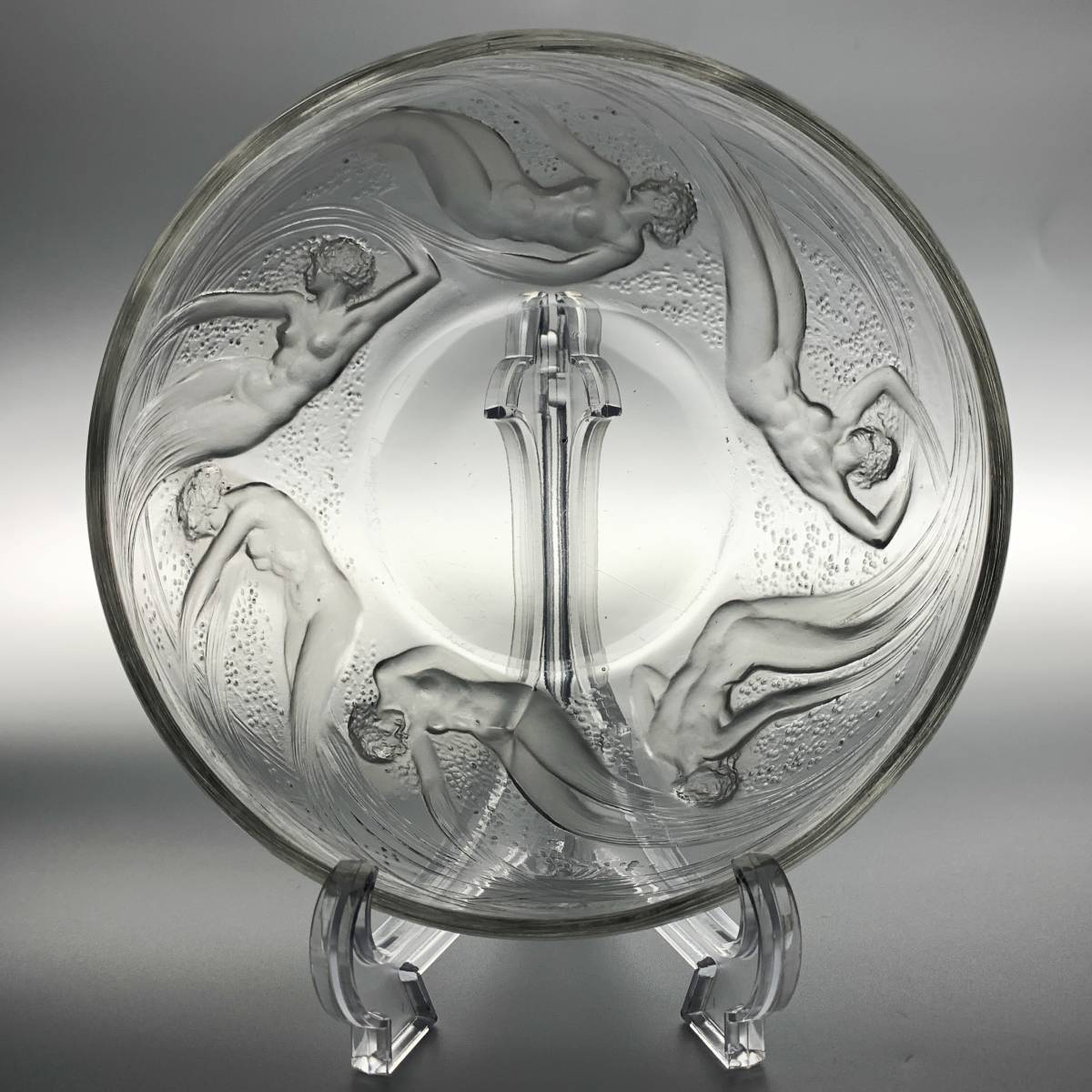 【貴重】ルネ・ラリック オンディーヌ ボウル R.LALIQUE「ONDINES」Bowl 水の精達 精霊 1921年 アンティーク アールデコ フランス 西洋美術