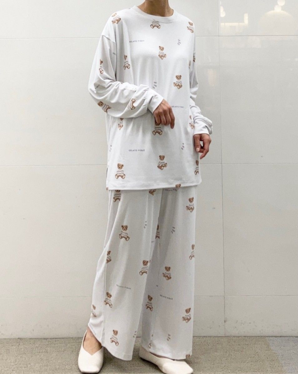 定価以下/新品】ジェラートピケ テディベア ロンT&ロングパンツ 2点 定価以下/新品】ジェラートピケ テディベア ロンT&ロングパンツ 2点