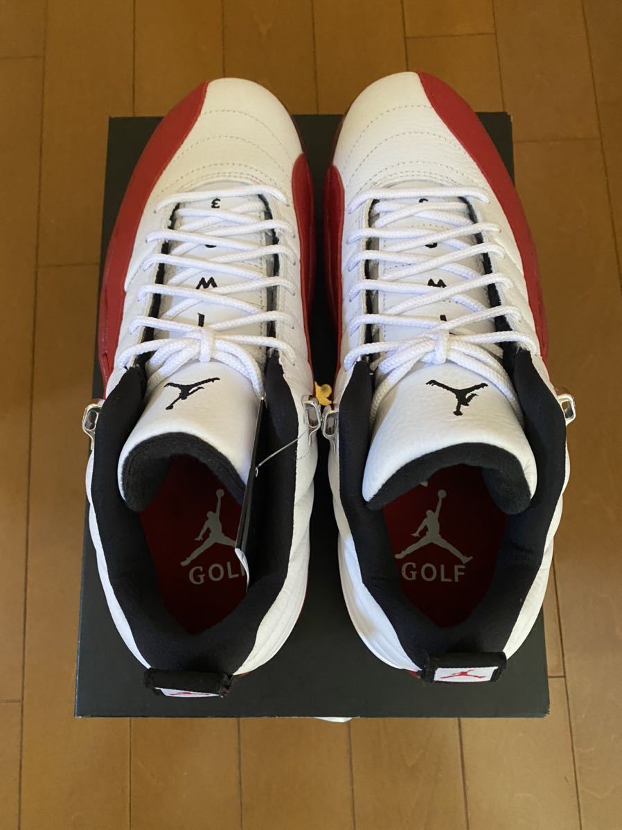 即決 NIKE AIR JORDAN 12 low GOLF VARSITY RED US10 28.0cm 国内正規 ナイキ エアジョーダン ロー ゴルフ バーシティレッド