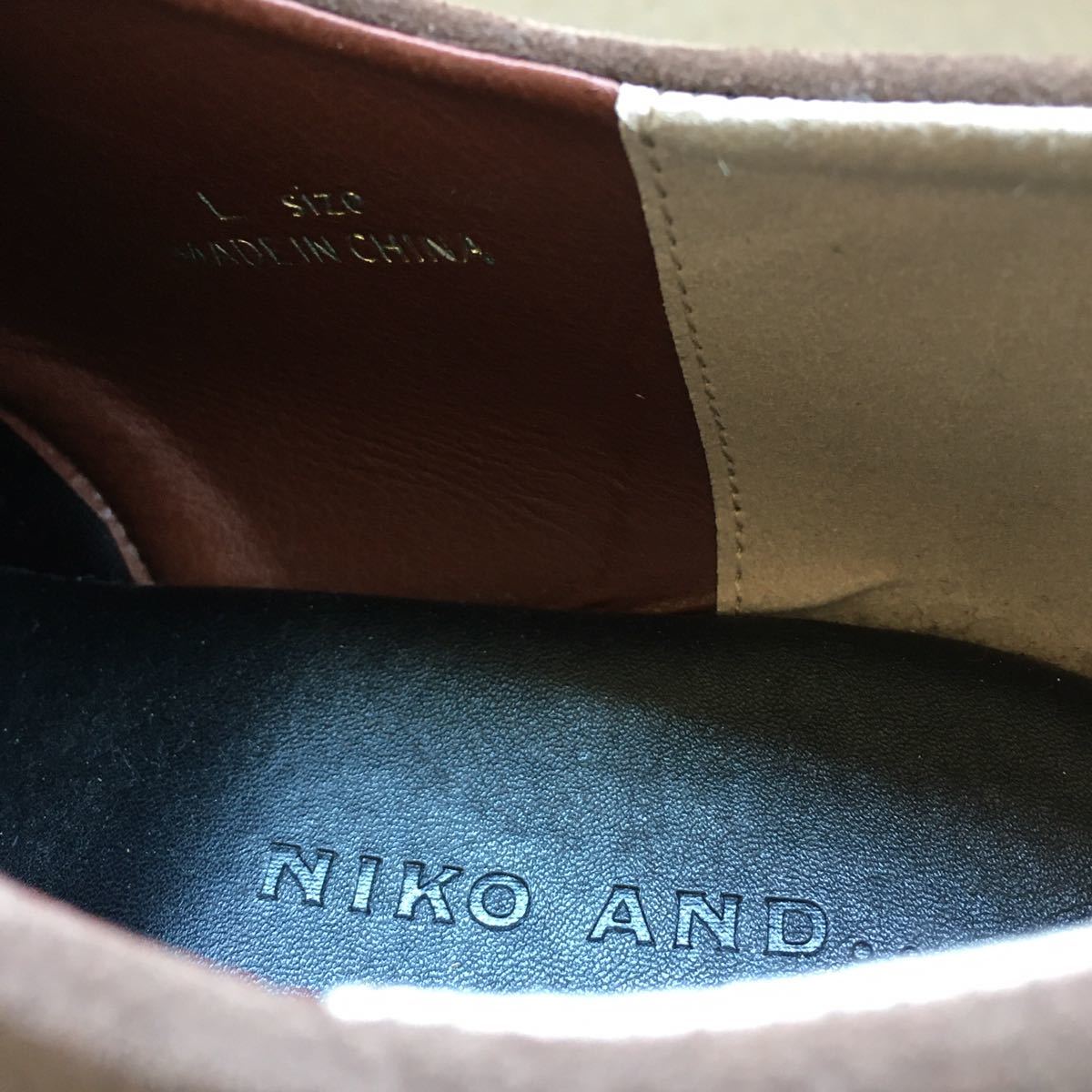 *[ niko and... ]* unused imitation leather suede air sole lady's plain tu shoes * size L