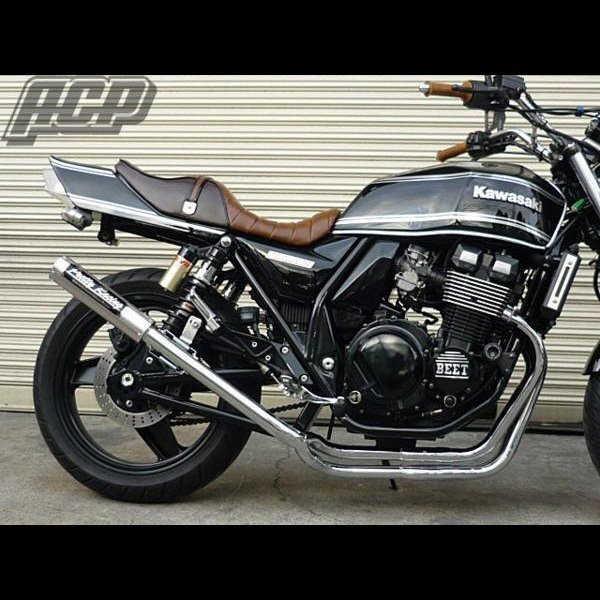 新発売】 98~ ZRX400/2 プリティー製 改 マフラーメッキ 4-2-1 タイプ