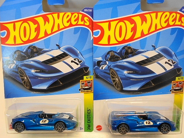Hotwheels マクラーレン エルバ ホットウィール ミニカー 2台セット 青の画像1