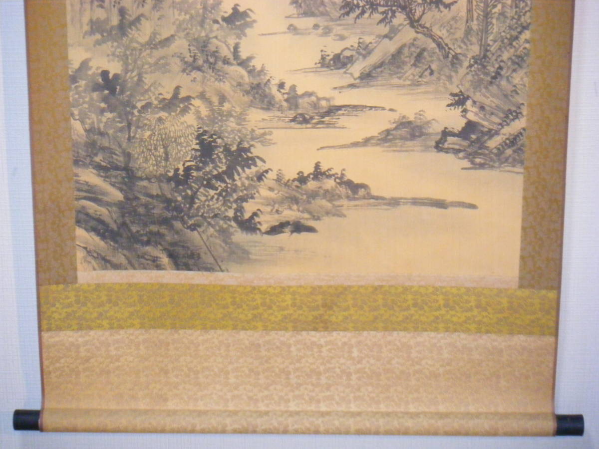 掛軸 山水図 中国 逸品 G132 ホビー、カルチャー 美術品 日本画 ホビー ...