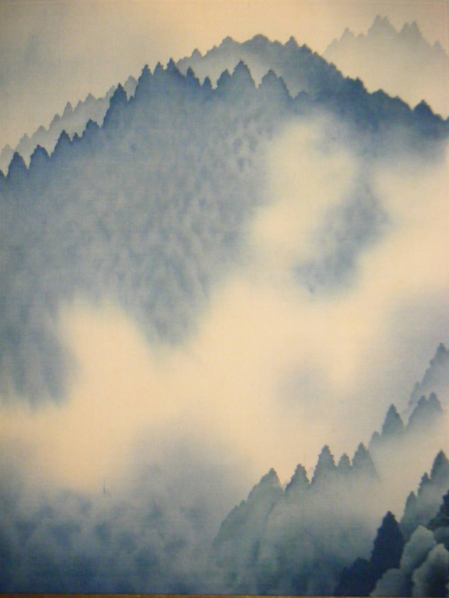 絵画 作者不詳 印章有 日本画 風景画 逸品 共シール K65-