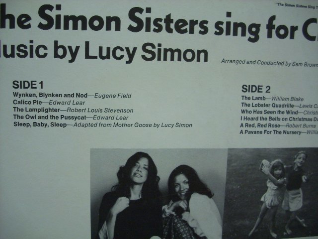 [LP] LUCY & CARLY / THE SIMON SISTERS SING FOR CHILDREN サイモン・シスターズ カーリー・サイモン US盤 COLUMBIA CR 21539 ◇r50210_画像3