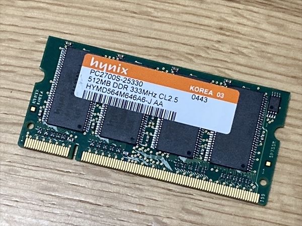 ■hynix DDR 333MHz CL2.5 512MB / SONY VAIO ノートパソコン 管理0443_画像3