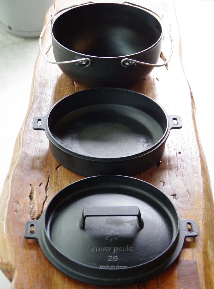 スノーピークSnowPeak和鉄ダッチオーブン26アウトドアクッカーキャンプ鉄器鉄鍋調理器具の画像1