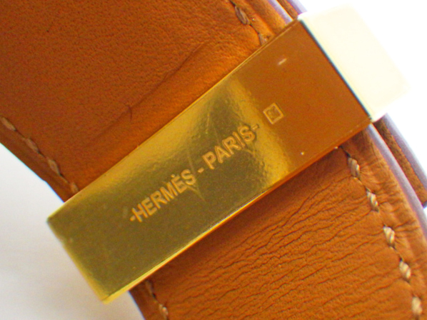 未使用品 HERMES エルメス コリエドシアン 24 Tattoo タトゥー ブレスレット Y刻印 #T2 スウィフト ブラウン系×ゴールド金具の画像4