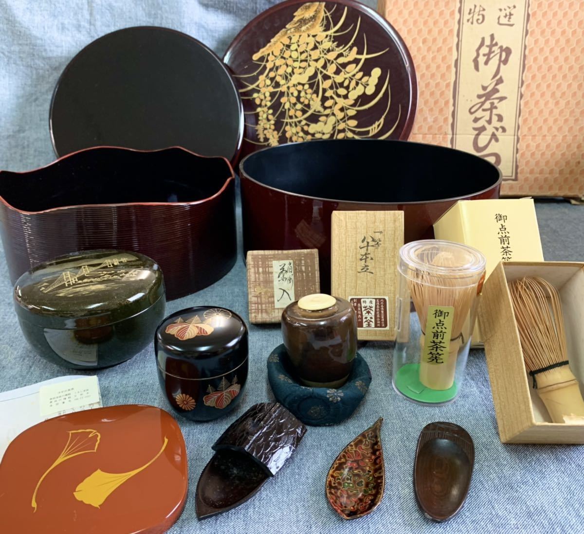 までの 津軽塗りの茶櫃、茶道具 カテゴリー