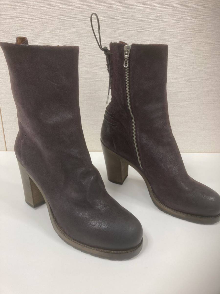 I.N.K. ink leather boots size 41 Italy made deep wine color 